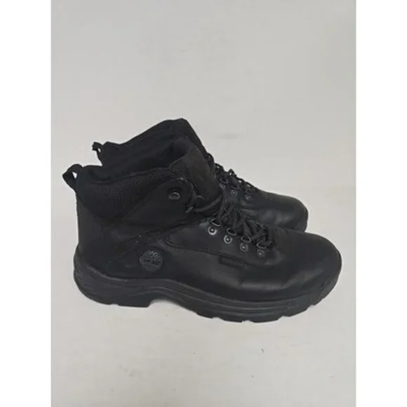 Timberland Men's Mid-Cut White Ledge WP Hiking Boots 12122 Black Size 11M